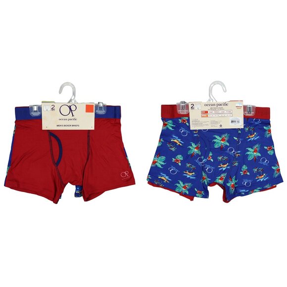 OP Ocean Pacific 2-Pack Boxer Briefs Men's Underwear NIP Chili Pepper - Picture 1 of 4